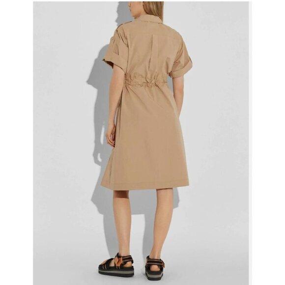 Coach 1941 Dress Cotton Tie Waist Utility Shirt Trench Coat Dress 0 - Picture 11 of 11